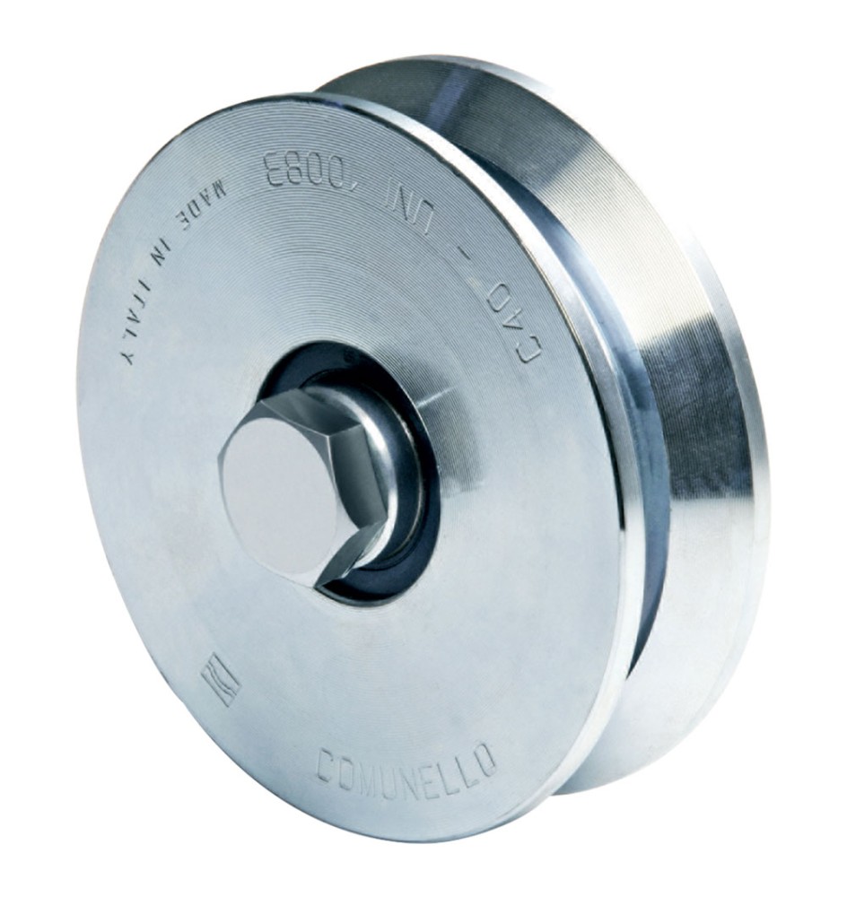 RUOTA PER CANCELLI GOLA A 'Y' ART. 307Y Ø 117 - portata 450 kg