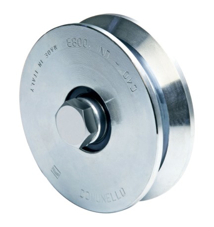 RUOTA PER CANCELLI GOLA A 'Y' ART. 307Y Ø 117 - portata 450 kg