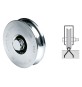RUOTA PER CANCELLI GOLA A 'U' ø 80 1 cuscinetto 310 (80S) h.gola 9,5 mm