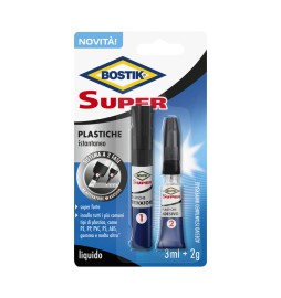 BOSTIK SUPER PLASTICHE ATTIVATORE+ADESIVO BLISTER