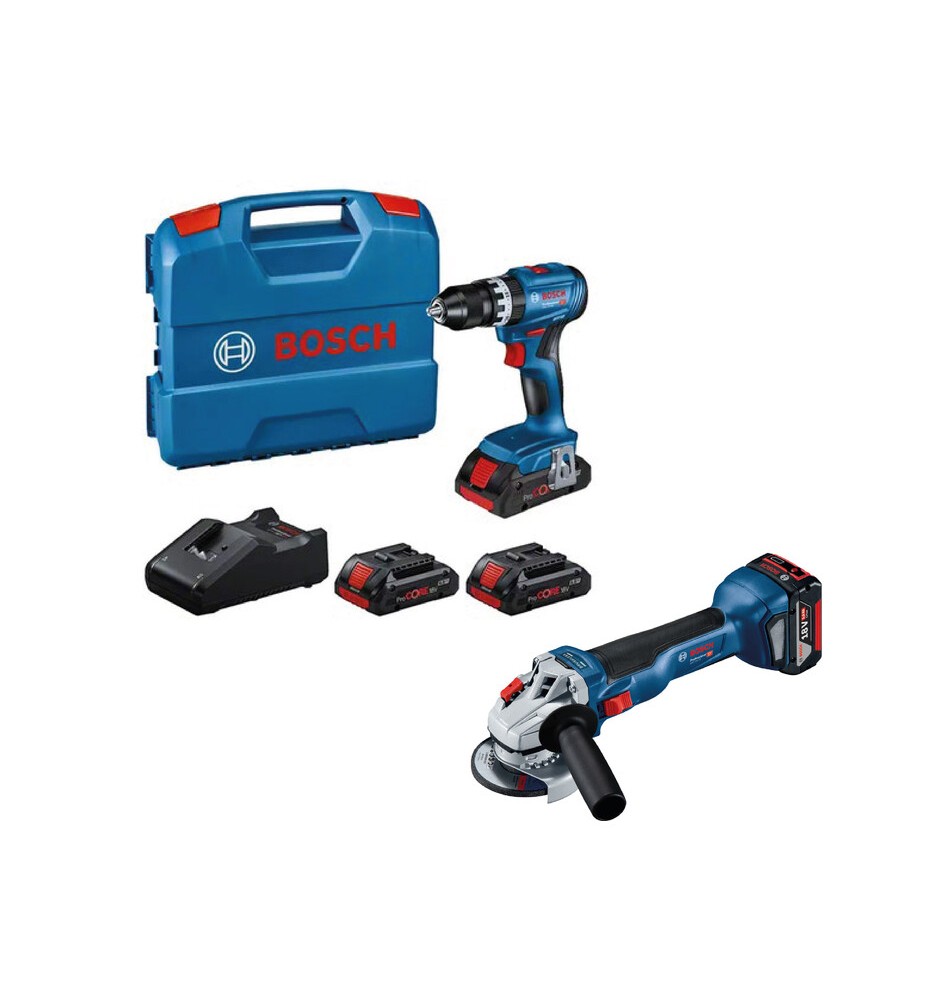 BOSCH-B KIT TRAPANO + SMERIGLIATRICE ANG 18V 125MM