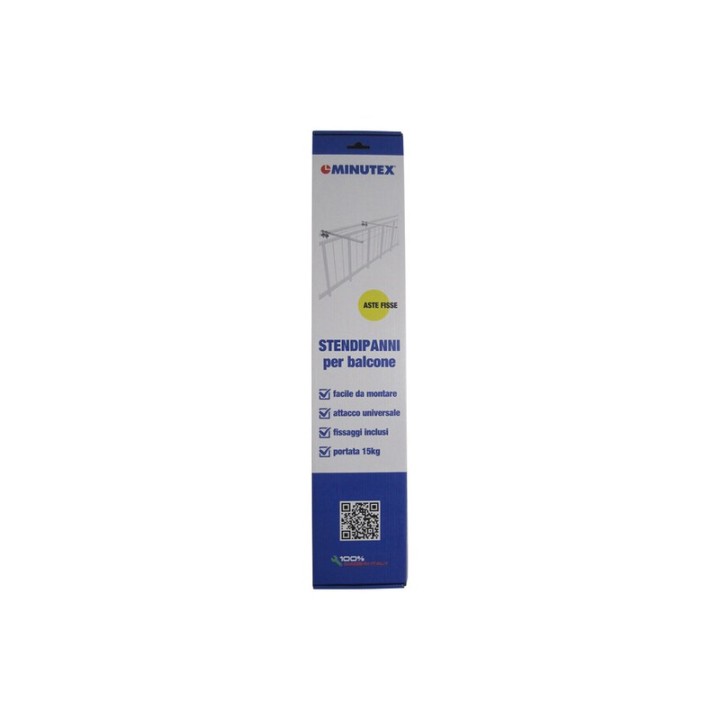 STENDIBIANCHERIA DA BALCONE ASTE FISSE CF 2 PZ