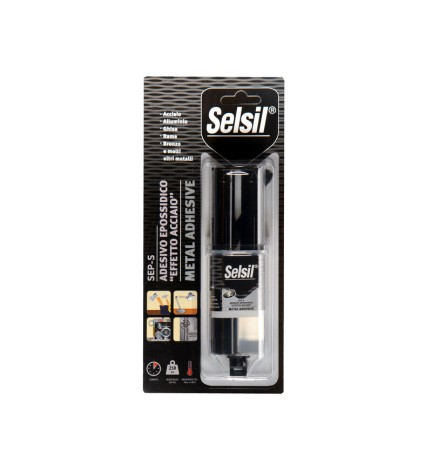 SELSIL ADESIVO EPOSSIDICO SEP-S EFFETTO ACCIAIO 28 G