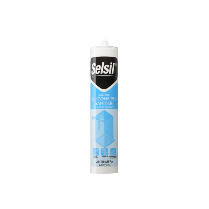 SELSIL SILICONE ACETICO P/SANITARI BIANCO 280 ML