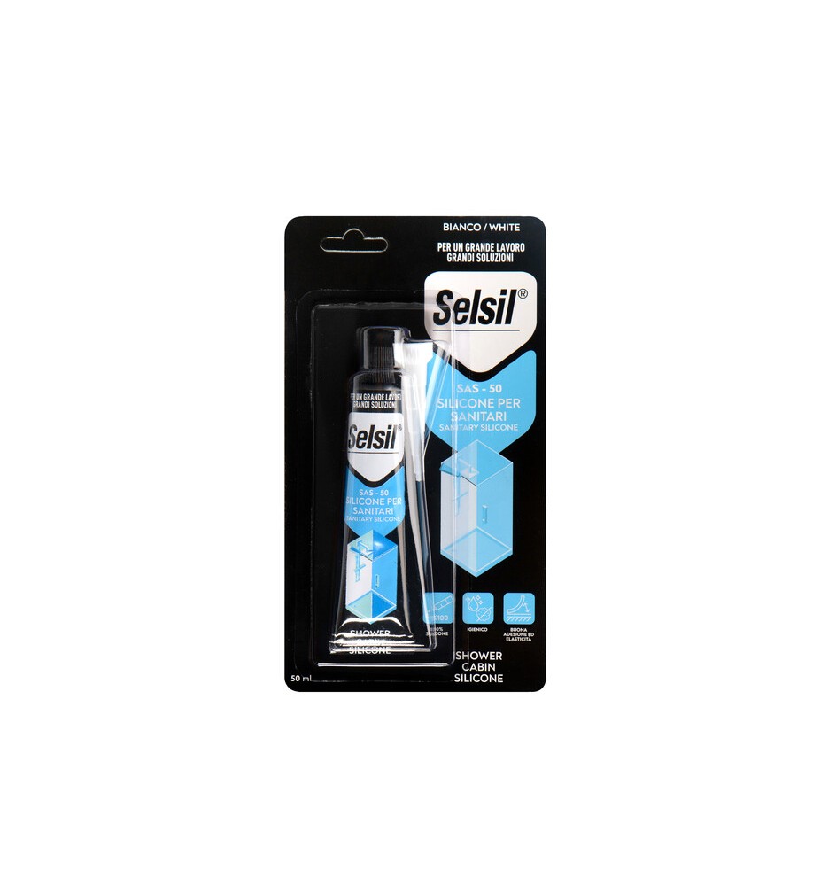 SELSIL SILICONE ACETICO P/SANITARI BIANCO 50 ML