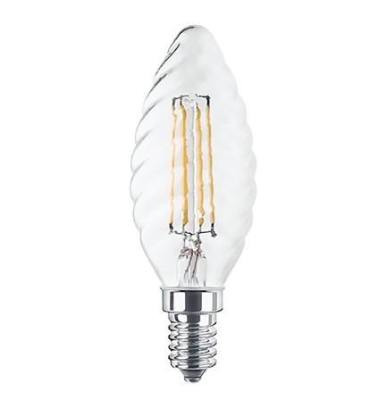 LAMPADA LED A FILAMENTO 'SPIRALE' CALDA 2700K 4W37W E14 - 470 lm