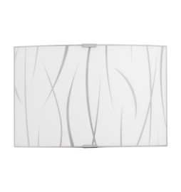 APPLIQUE SIMONE 30 1XE27 VETRO LASTRA BIANCO