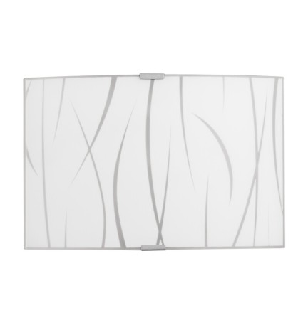 APPLIQUE SIMONE 30 1XE27 VETRO LASTRA BIANCO