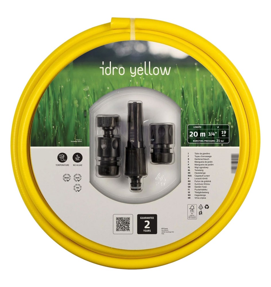 TUBO CON KIT 'IDRO YELLOW' mm 15 x mt 15 - 5/8