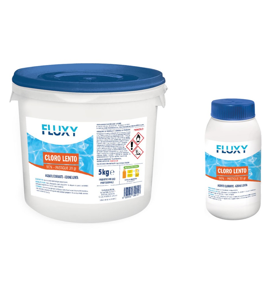 CLORO LENTO IN PASTIGLIE A DISSOLVIMENTO Kg. 1 - pastiglie da 20 grammi
