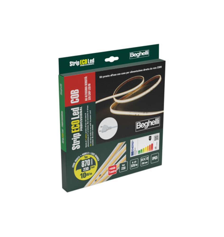 BEGHELLI STRIP LED 230V-10W IP65-4000K - 1 M