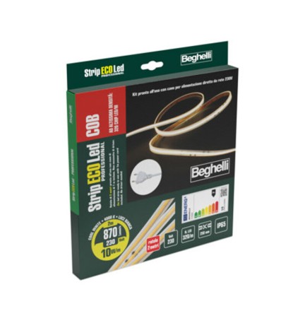 BEGHELLI STRIP LED 230V-10W IP65-4000K - 2 M