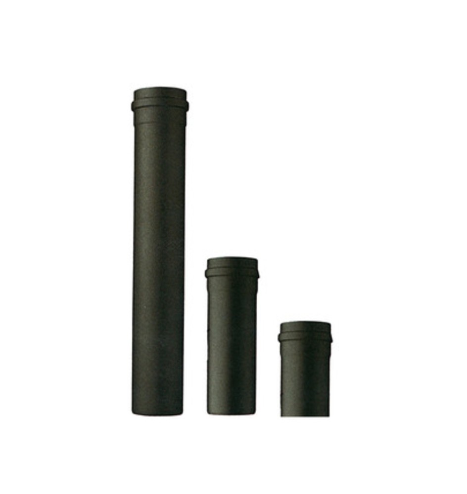 TUBO P/STUFA A PELLET H 25 CM D 12 CM NERO OPACO