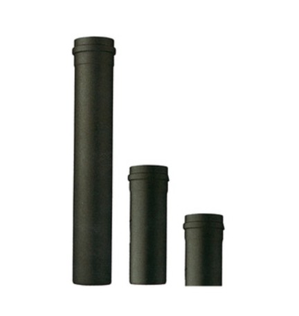 TUBO P/STUFA A PELLET H 25 CM D 12 CM NERO OPACO