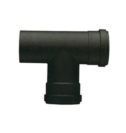 RACCORDO A T P/STUFA A PELLET ATTACCO FFM D 12 CM NERO OPACO