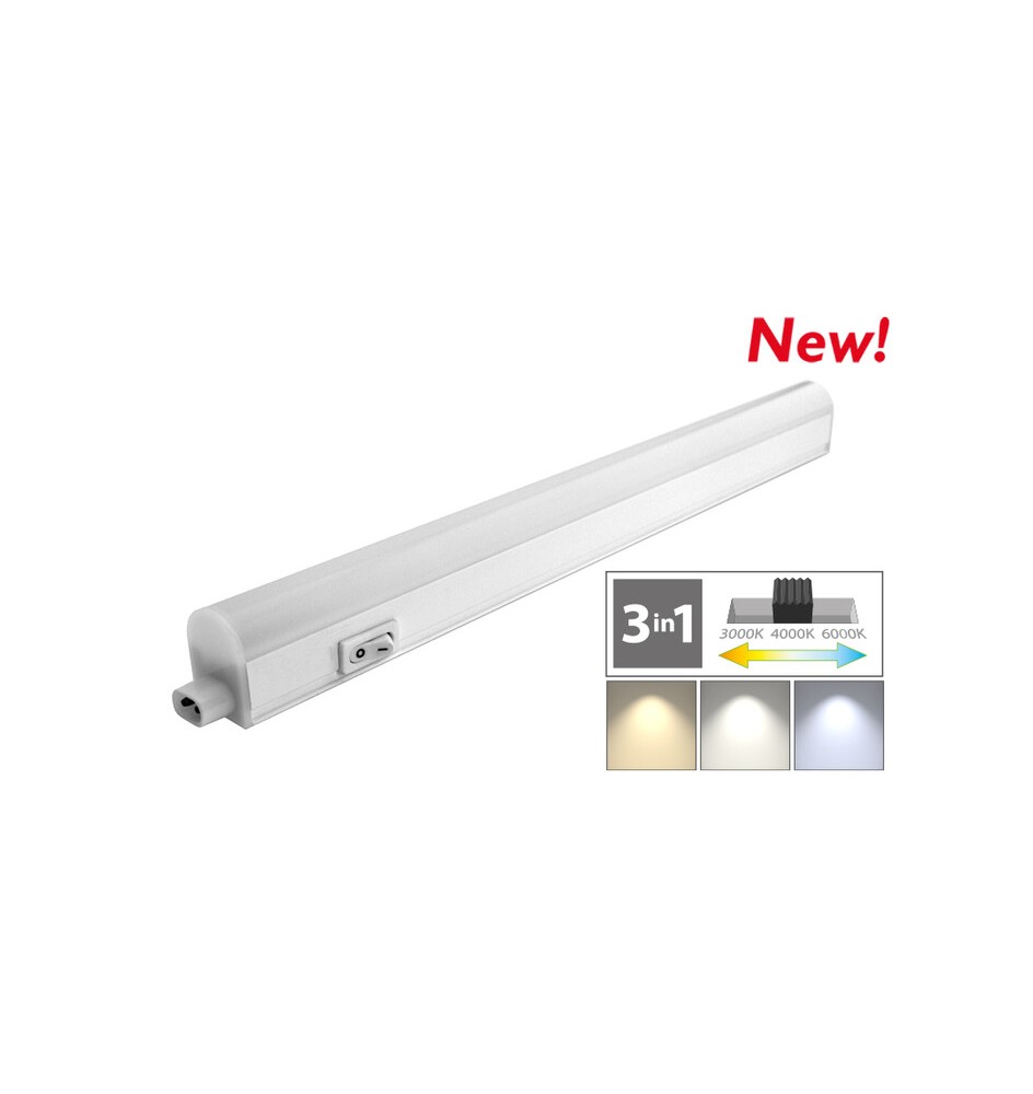 REGLETTE LED 30 CM 5W 850LM 3000-4000-6000 K