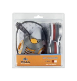 MASCHERA RESPIRATORIA BIFILTRO 'VULCANO' IN KIT con coppia filtri A2P3