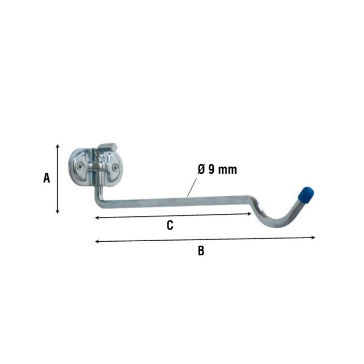 GANCIO ZINCATO 4110 P/BICICLETTE 320 MM