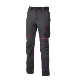 PANTALONE DA LAVORO 'WORLD LADY' S - colore grey fucsia