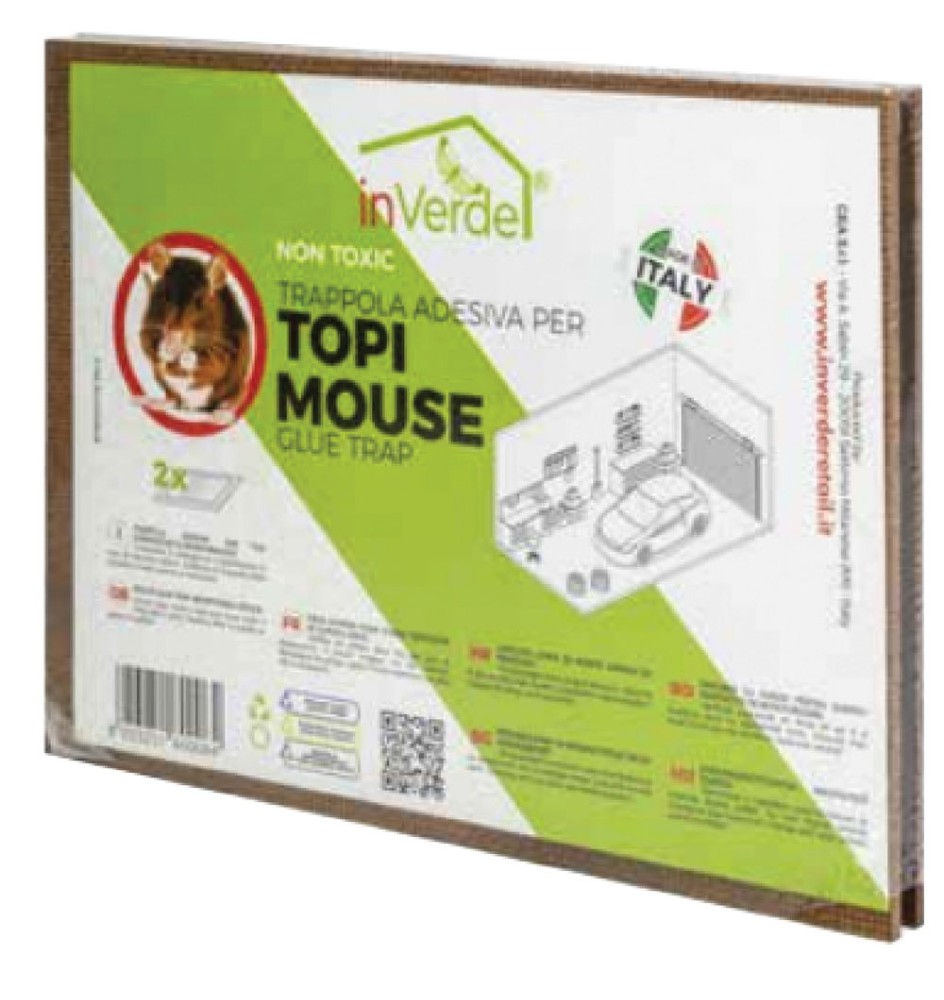 TRAPPOLA ADESIVA PER RODITORI 'MAX' 2 tavolette cm 28 x 19