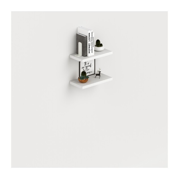 LAUNDRY COPPIA MENSOLE 45X23 CM BIANCO FRASS