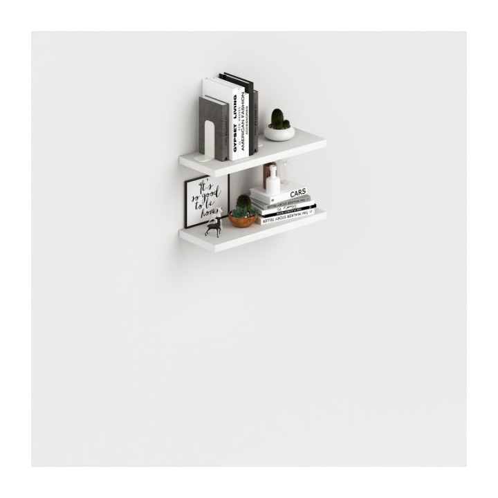 LAUNDRY COPPIA MENSOLE 60X23 CM BIANCO FRASS