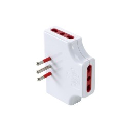 ROSI 78132 ADATTATORE TRIPLO PIATTO 10A 3PR BIP C/LIMIT