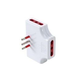 ROSI 78132 ADATTATORE TRIPLO PIATTO 10A 3PR BIP C/LIMIT