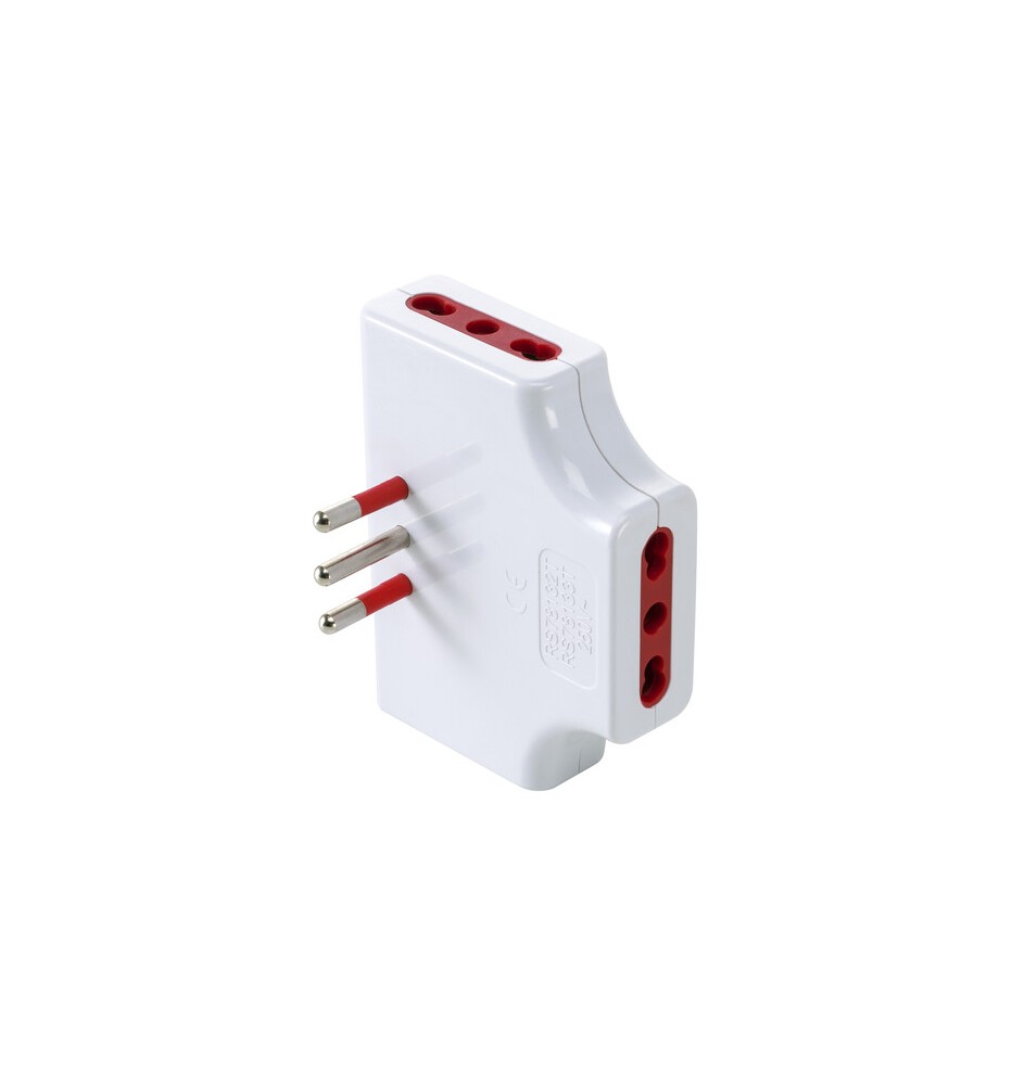 ROSI 78132 ADATTATORE TRIPLO PIATTO 10A 3PR BIP C/LIMIT