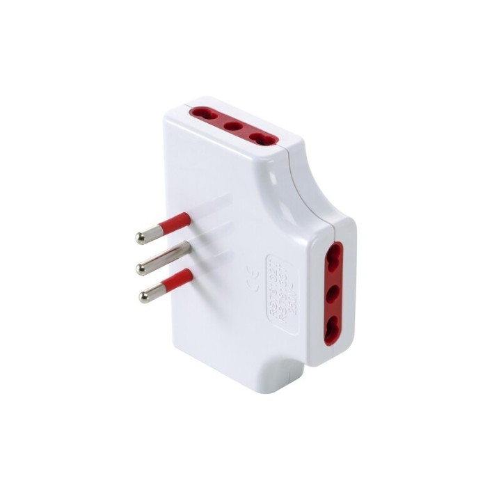 ROSI 78132 ADATTATORE TRIPLO PIATTO 10A 3PR BIP C/LIMIT