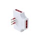ROSI 78132 ADATTATORE TRIPLO PIATTO 10A 3PR BIP C/LIMIT