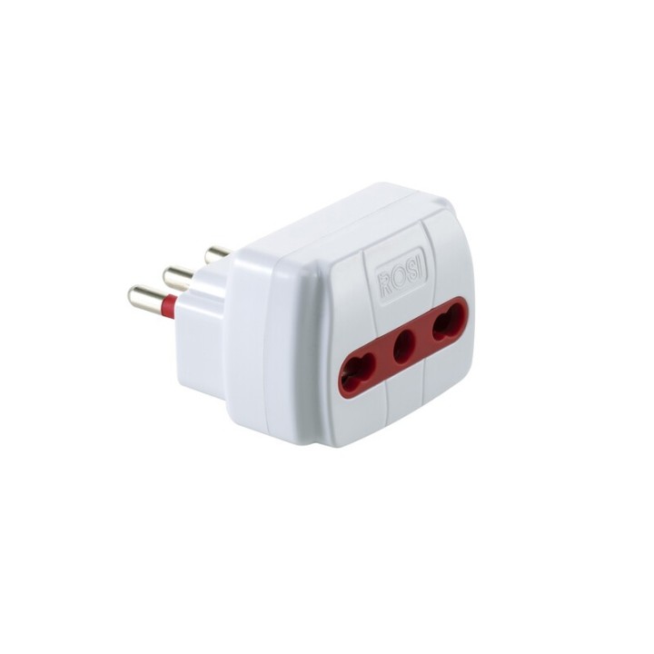 ROSI 78025 ADATTATORE SEMPLICE 10A PRESA BIP C/LIMIT