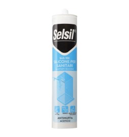 SILICONE ACETICO PER SANITARI 'SAS 100' bianco ml 280 - (ral 9010)