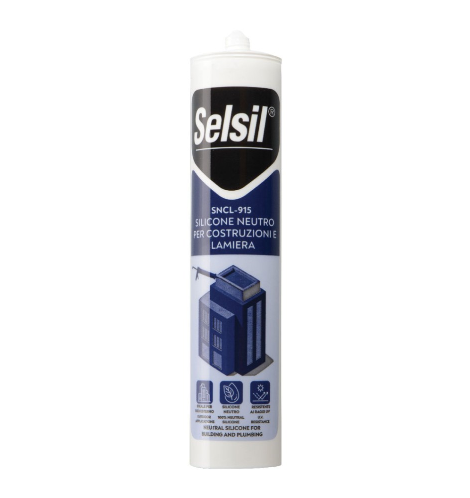 SILICONE NEUTRO PER LATTONERIA 'SNCL 915' testa di moro ml 310 - (ral 8017)