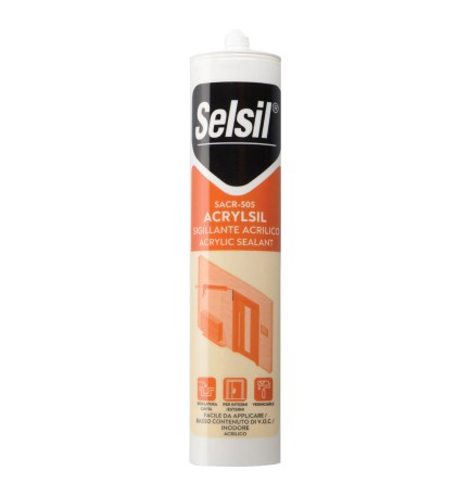 SILICONE ACRILICO 'SACR' bianco ml 310 (ral 9010)