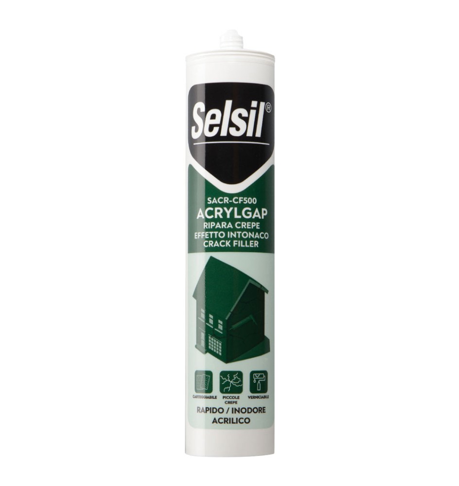 SILICONE ACRILICO EFFETTO RUVIDO 'SACR-CF500' bianco ml 310 (ral 9010)