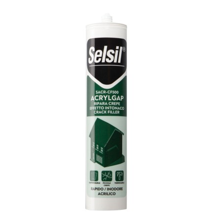 SILICONE ACRILICO EFFETTO RUVIDO 'SACR-CF500' bianco ml 310 (ral 9010)