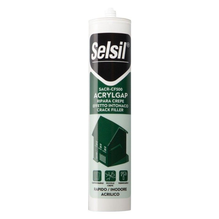 SILICONE ACRILICO EFFETTO RUVIDO 'SACR-CF500' bianco ml 310 (ral 9010)
