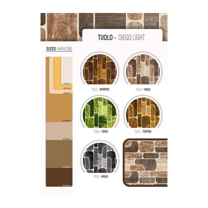 TAPPETO CUCINA TIJOLO 57X180 CM ASSORTITO