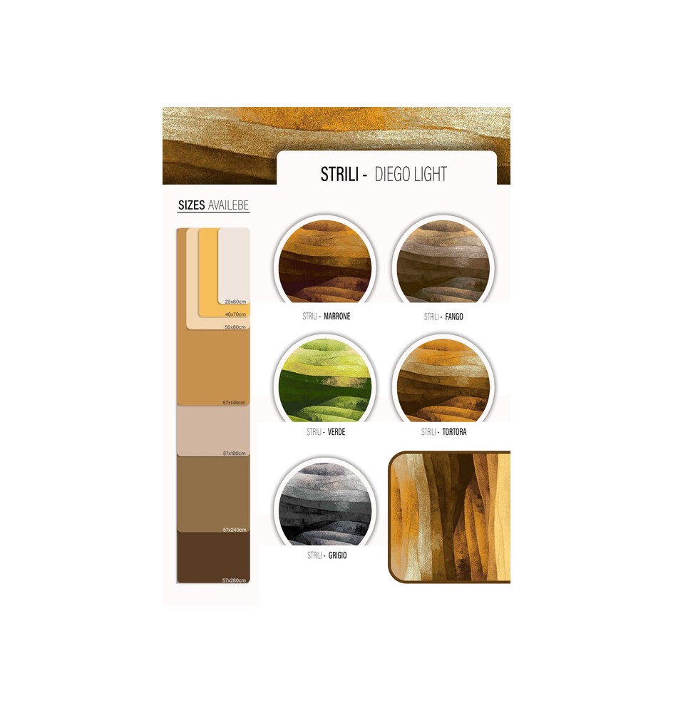 TAPPETO CUCINA STRILI 57X280 CM ASSORTITO