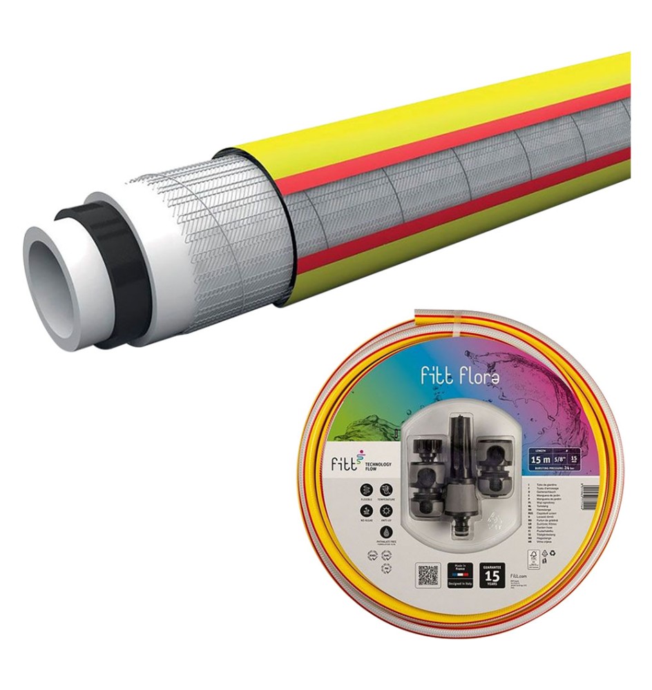 TUBO CON KIT 'FLORA' mm 15 x mt 15 - 5/8