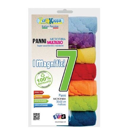 PANNO IN MICROFIBRA MULTIUSO 'MAGNIFICI 7' cm 30 x 30
