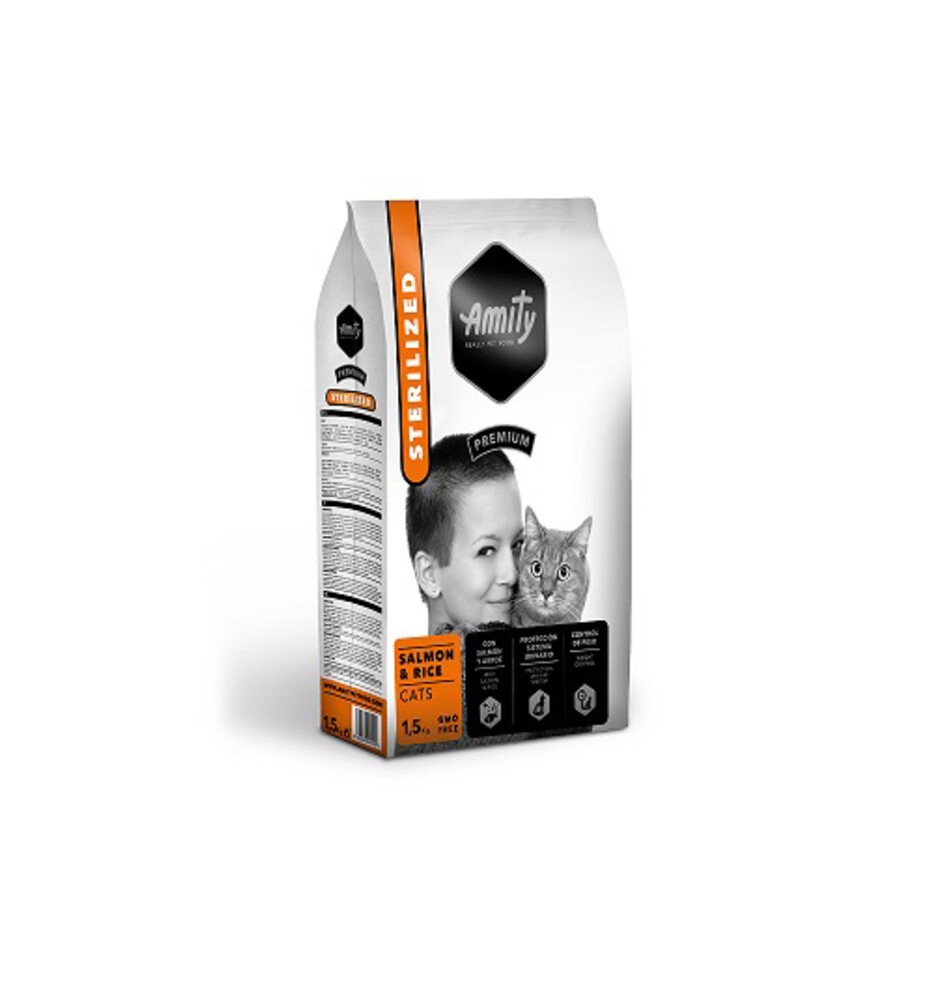 CIBO GATTO AMITY 1,5 KG STERILIZED SALMON RICE