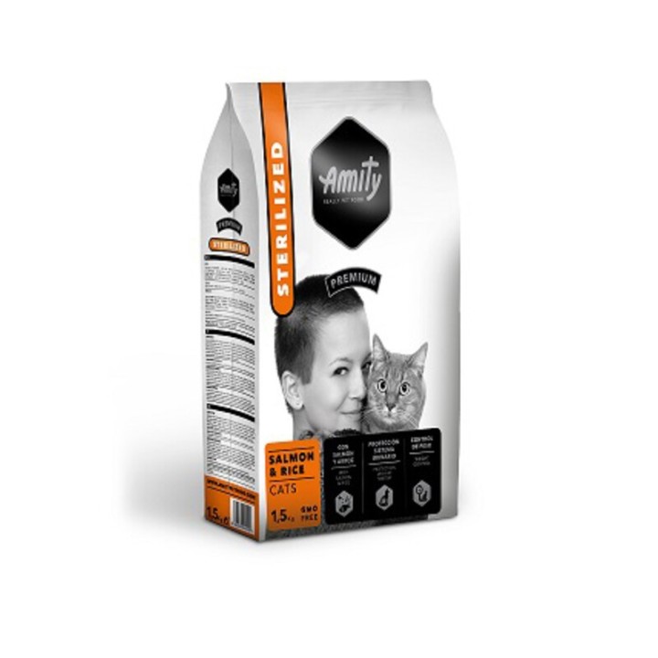 CIBO GATTO AMITY 1,5 KG STERILIZED SALMON RICE