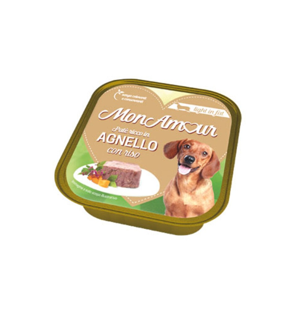 CIBO CANE MONAMOUR 150 G LIGHT AGNELLO E RISO