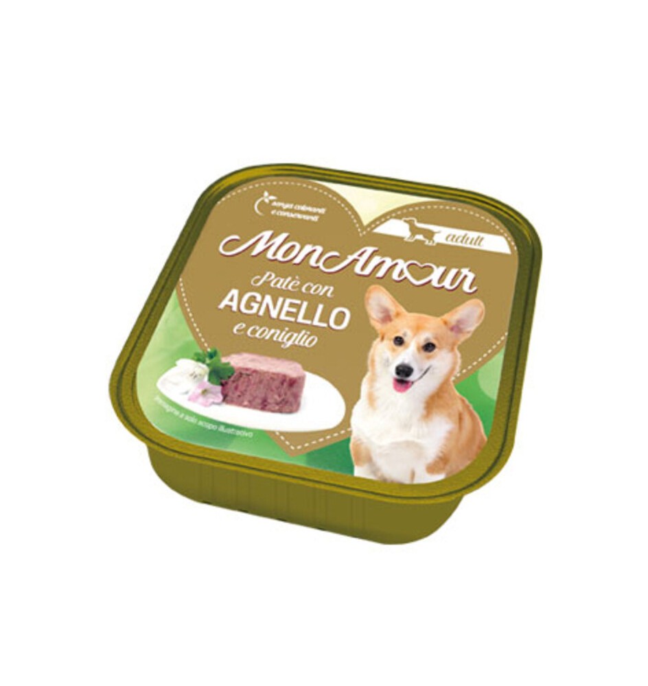 CIBO CANE MONAMOUR 300 G AGNELLO E CONIGLIO