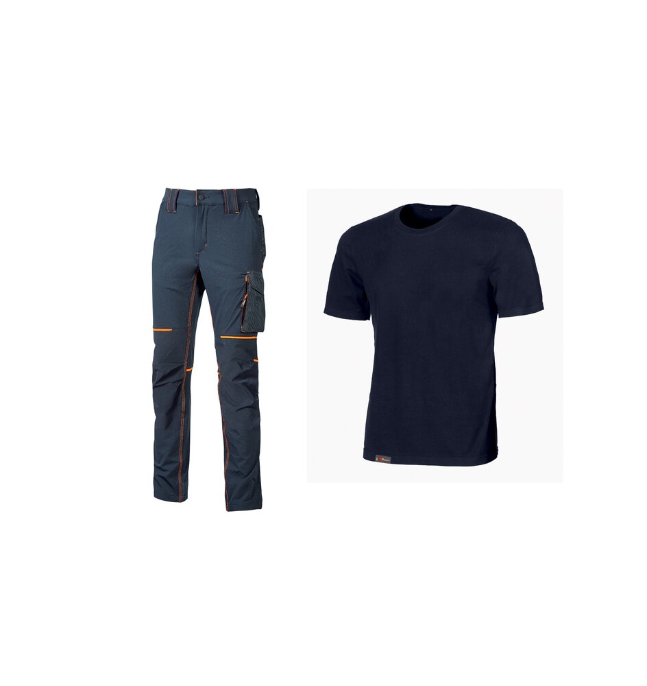 WORKWEAR KIT T-SHIRT+ PANTAL DEEP BLUE TG M