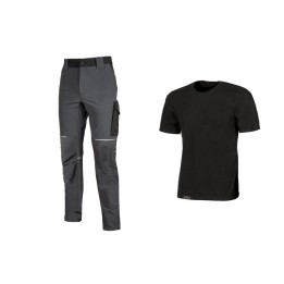 WORKWEAR KIT T-SHIRT+ PANTAL BLACK/GREY TG XL