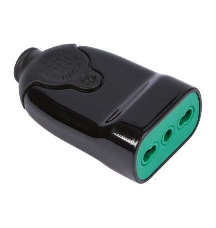 FME 81.001 PRESA BIPASSO 2P+T NERO