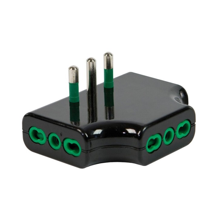 FME 82.221 ADATTATORE 16A 2P+T 3 PRESE 2P+T BIP NERO